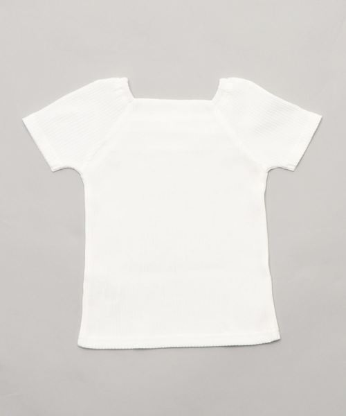 GLOBAL WORK（グローバルワーク）の「【キッズ】スクエアネックリブＴ半袖/830109（Tシャツ/カットソー・キッズ・ホワイト/ブラック/レッド/その他1/ブラウン・SMALL/MEDIUM/LARGE/X-LARGE/XX-LARGE）」の6枚目の写真