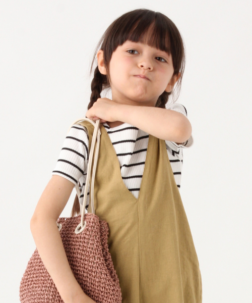 GLOBAL WORK（グローバルワーク）の「【キッズ】スクエアネックリブＴ半袖/830109（Tシャツ/カットソー・キッズ・ホワイト/ブラック/レッド/その他1/ブラウン・SMALL/MEDIUM/LARGE/X-LARGE/XX-LARGE）」の5枚目の写真