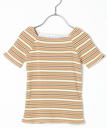 GLOBAL WORK | 【キッズ】スクエアネックリブＴ半袖/830109(Tシャツ/カットソー)