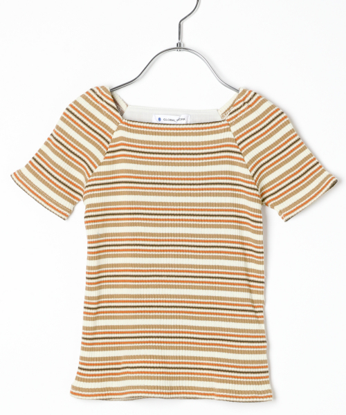 GLOBAL WORK（グローバルワーク）の「【キッズ】スクエアネックリブＴ半袖/830109（Tシャツ/カットソー・キッズ・ホワイト/ブラック/レッド/その他1/ブラウン・SMALL/MEDIUM/LARGE/X-LARGE/XX-LARGE）」の3枚目の写真