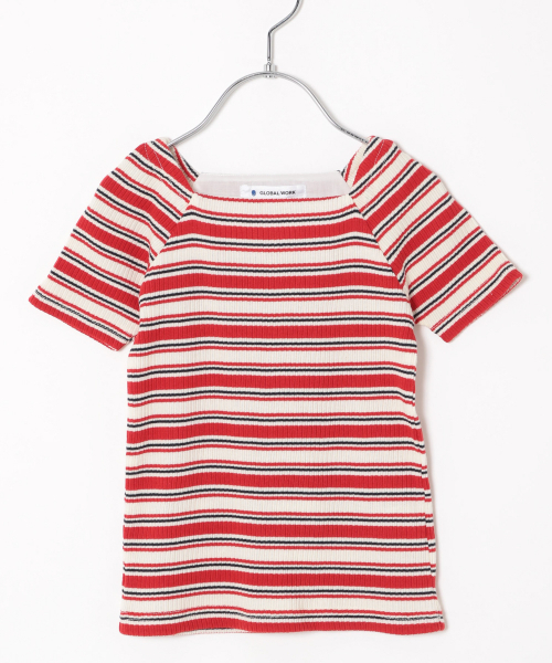 GLOBAL WORK（グローバルワーク）の「【キッズ】スクエアネックリブＴ半袖/830109（Tシャツ/カットソー・キッズ・ホワイト/ブラック/レッド/その他1/ブラウン・SMALL/MEDIUM/LARGE/X-LARGE/XX-LARGE）」の10枚目の写真
