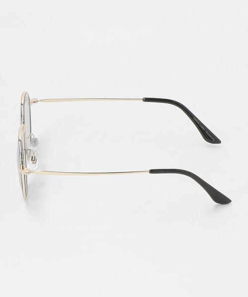 green label relaxing（グリーンレーベルリラクシング）の「FFC メタルフレームカラーレンズ ファッション用グラス（サングラス・レディース・ブラック・FREE）」の2枚目の写真