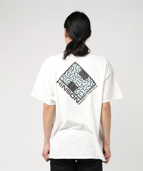 SONTAKU（ソンタク）の「HINSON/ヒンソン FAT LOGO TEE（Tシャツ/カットソー・メンズ・アイボリー/スミクロ・MEDIUM/LARGE）」の5枚目の写真