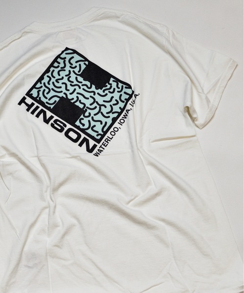 SONTAKU（ソンタク）の「HINSON/ヒンソン FAT LOGO TEE（Tシャツ/カットソー・メンズ・アイボリー/スミクロ・MEDIUM/LARGE）」の2枚目の写真