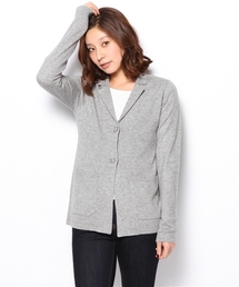 カシミヤ混テーラードニットジャケット