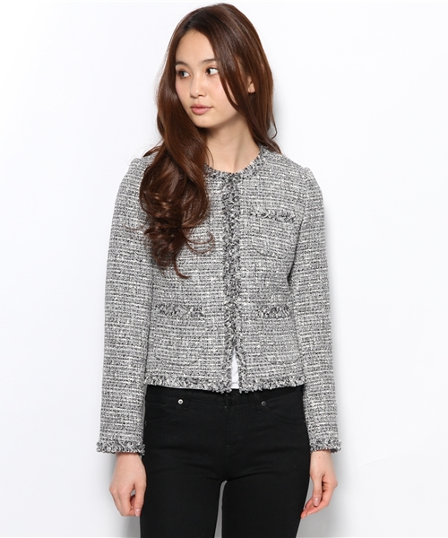 ESTNATION 「ESTNATION」 ツイードジャケット 36 ピンク レディース