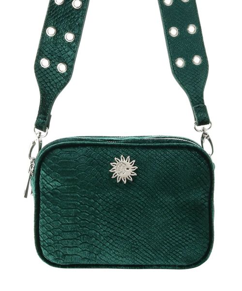 EVRIS（エヴリス）の「ダブルZIPベロアライクショルダーBAG