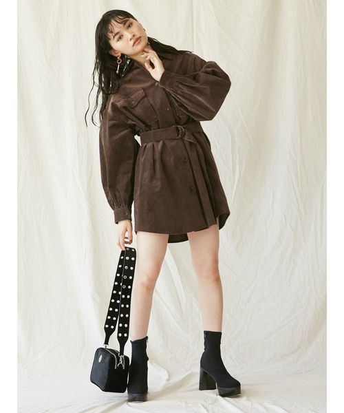 ＊wasabi様リクエスト品＊ロラライハリス♡カーキブラウンベロアショルダー wasabi様リクエスト品＊ロラライハリス♡カーキブラウンベロアショルダー