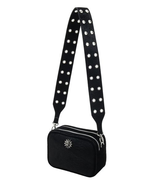 EVRIS（エヴリス）の「ダブルZIPベロアライクショルダーBAG（ショルダーバッグ・レディース・ブラック/パープル/グリーン・FREE）」の17枚目の写真