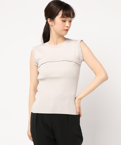 JILL STUART（ジルスチュアート）の「フリルニット（ニット/セーター・レディース・ブラック/グレー/イエロー・FREE）」の2枚目の写真