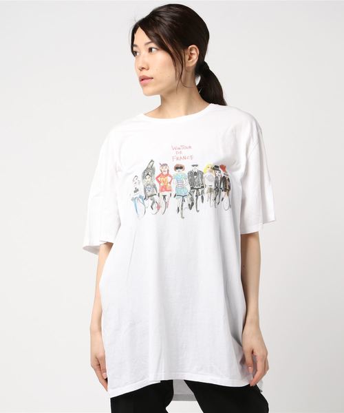 sabstreet my standard(サブストリートマイスタンダード)の「『UNFORTUNATE PORTRAIT(アンフォーチュニット ポートレート)』 Tシャツ【大きいサイズ対応】【9号(M)~19号(5L)】(Tシャツ/カットソー・レディース・ホワイト系その他/ホワイト系その他6/ホワイト系その他4/ホワイト系その他5/ホワイト系その他3・15号/19号/9号)」の2枚目の写真