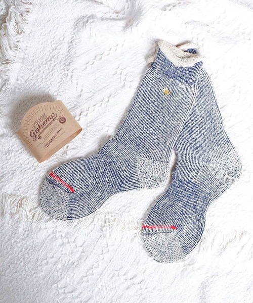 GOHEMP（ゴーヘンプ）の「【AnonymousIsm】 GO HEMP ローゲージパイル/クルー丈ソックス/ゴーヘンプ（ソックス/靴下・メンズ・ブラック/ネイビー/ブラウン/ベージュ/グレー/マスタード/グリーン/ネイビー系/オレンジ/パープル/杢グレー/ピンク/ブルー系その他/オリーブ/サックスブルー/オフホワイト/インディゴブルー/ミント/ダークブラウン・WOMENS/25cm～27cm/23cm～25cm）」の15枚目の写真