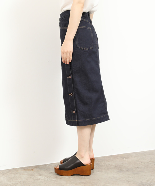SALON adam et rope'（サロン アダム エ ロペ）の「【g.】stretch skirt（デニムスカート・レディース・ネイビー・S/M）」の7枚目の写真