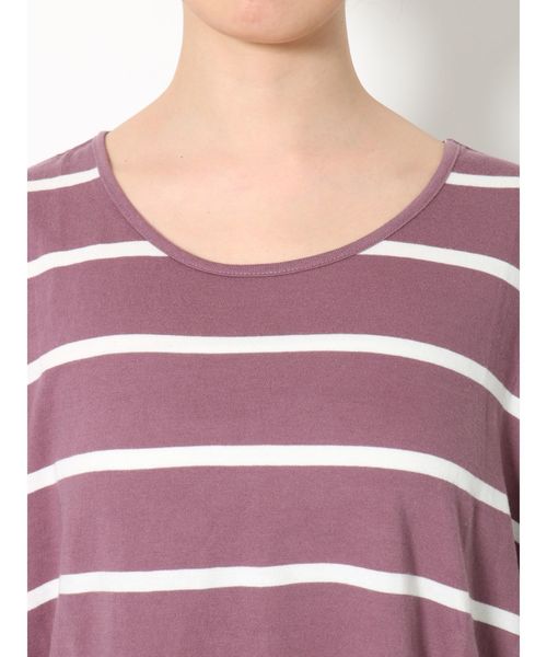 Ungrid（アングリッド）の「カラーボーダーロングスリーブTee（Tシャツ/カットソー・レディース・ベージュ/ライトグレー/オフホワイト/パープル・FREE）」の17枚目の写真