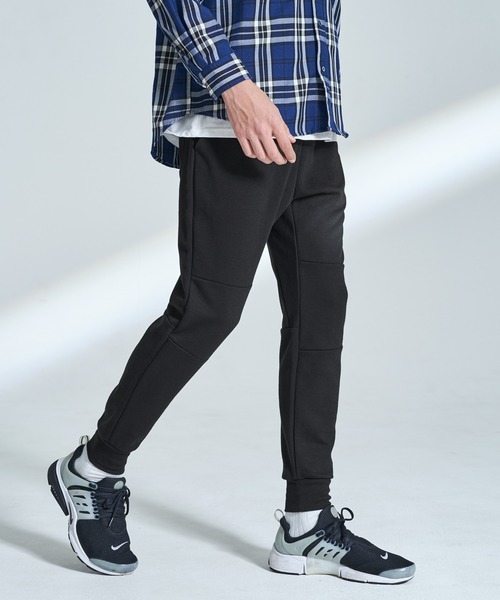 ALU STANDARD(アルスタンダード)の「アクティブストレッチ スリムテーパード ジョガーパンツ(パンツ)」|ブラック