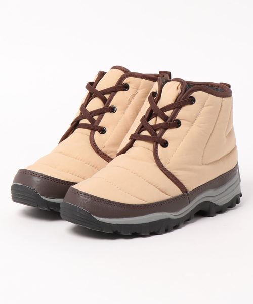 KOBE LETTUCE（コウベレタス）の「内側ボア撥水加工レースアップレインスノーブーツ（レインシューズ・レディース・ブラック/ベージュ/カーキ・LL/S/M/L）」の7枚目の写真