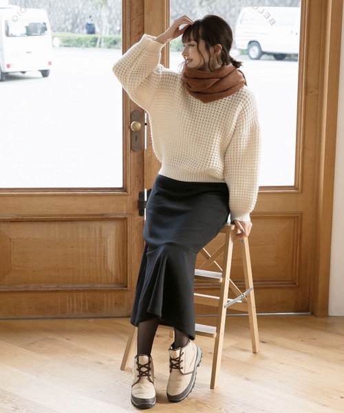 KOBE LETTUCE（コウベレタス）の「内側ボア撥水加工レースアップレインスノーブーツ（レインシューズ・レディース・ブラック/ベージュ/カーキ・LL/S/M/L）」の13枚目の写真