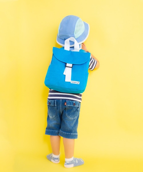 stample(スタンプル)の「スクエアベビーリュック(バックパック/リュック・キッズ・ターコイズブルー/イエロー/ローズ/グレイッシュベージュ・FREE)」の3枚目の写真