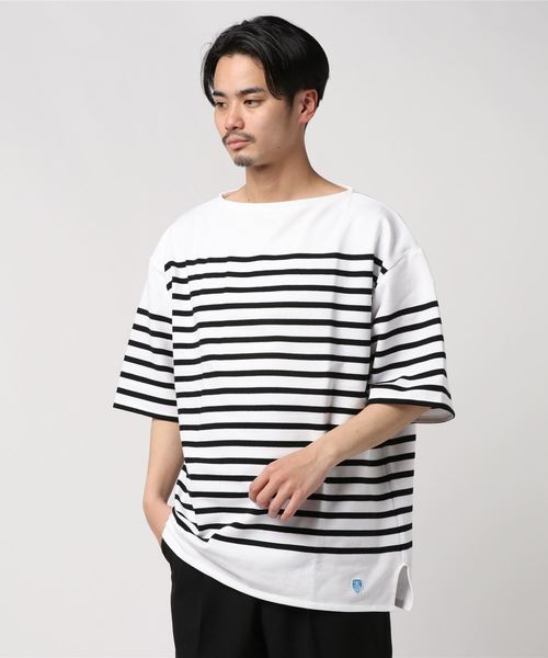 ORCIVAL(オーシバル)の「ORCIVAL / ビック ボーダー セーラーTシャツ<MEN>(Tシャツ/カットソー・メンズ・ブラック/ブルー・7/8)」の2枚目の写真