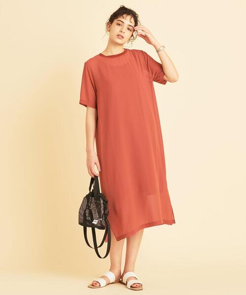 United Arrows ユナイテッドアローズ 爽やかシフォン素材ワンピース 好い