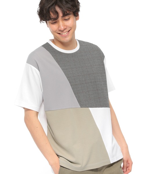 LAKOLE(ラコレ)の「ポンチ幾何学Tシャツ / LAKOLE(Tシャツ/カットソー・メンズ・ホワイト/ベージュ/ライトグリーン・SMALL/MEDIUM/LARGE/X-LARGE)」の2枚目の写真