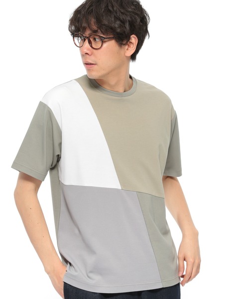 LAKOLE(ラコレ)の「ポンチ幾何学Tシャツ / LAKOLE(Tシャツ/カットソー・メンズ・ホワイト/ベージュ/ライトグリーン・SMALL/MEDIUM/LARGE/X-LARGE)」の1枚目の写真