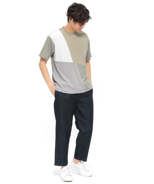 LAKOLE(ラコレ)の「ポンチ幾何学Tシャツ / LAKOLE(Tシャツ/カットソー・メンズ・ホワイト/ベージュ/ライトグリーン・SMALL/MEDIUM/LARGE/X-LARGE)」の6枚目の写真