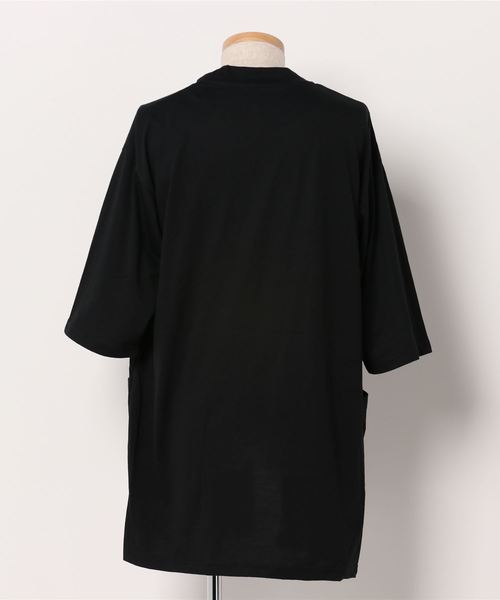 WEGO（ウィゴー）の「WEGO/ノーカラー7分袖ロングカーディガン（カーディガン/ボレロ・メンズ・ブラック/ネイビー/ベージュ・LARGE/MEDIUM/SMALL）」の4枚目の写真