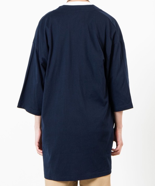 WEGO（ウィゴー）の「WEGO/ノーカラー7分袖ロングカーディガン（カーディガン/ボレロ・メンズ・ブラック/ネイビー/ベージュ・LARGE/MEDIUM/SMALL）」の8枚目の写真