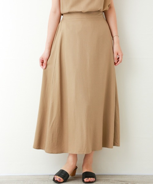 n'ee-ne(ネーネ)の「リネン混トップススカート セット(スカート・レディース・ライトベージュ/ベージュ/カーキ/ネイビー・M/L)」の8枚目の写真
