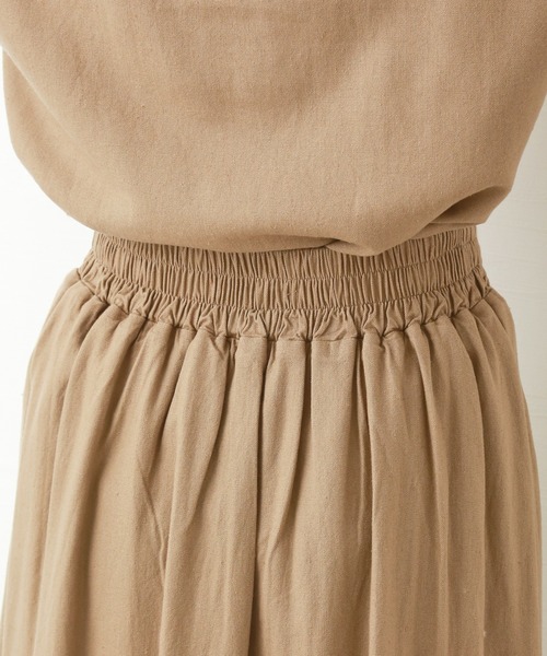 n'ee-ne(ネーネ)の「リネン混トップススカート セット(スカート・レディース・ライトベージュ/ベージュ/カーキ/ネイビー・M/L)」の11枚目の写真