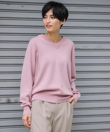 ファインメリノウールジャージー Vネックプルオーバー