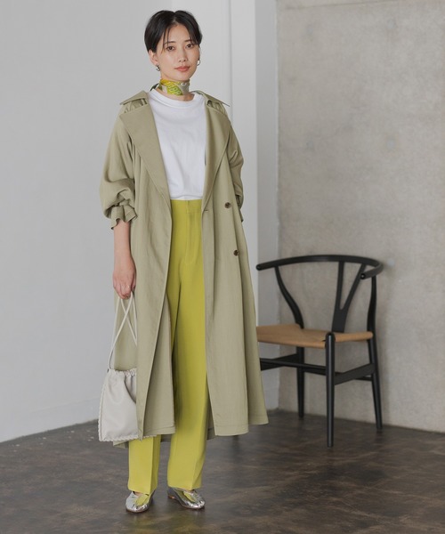 アダムエロペ　　トレンチコート　カーキ アダムエロペ トレンチコート カーキ