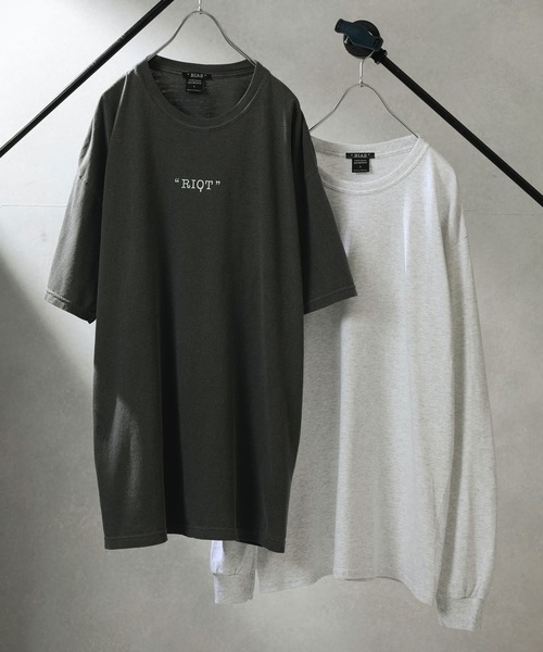 【BIAS】《WEB限定》NEWアートグラフィックプリント クルーネックTシャツ & ルーズロンTセット