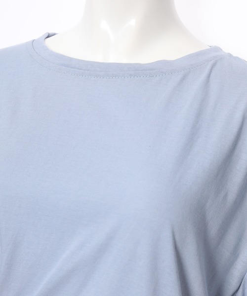 fifth(フィフス)の「サイドリボンTシャツ(Tシャツ/カットソー・レディース・サックスブルー/ブラック・MEDIUM)」の4枚目の写真