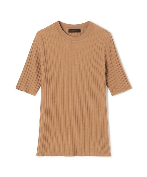 カシミヤシルクリブ ハーフスリーブプルオーバー（ニット/セーター