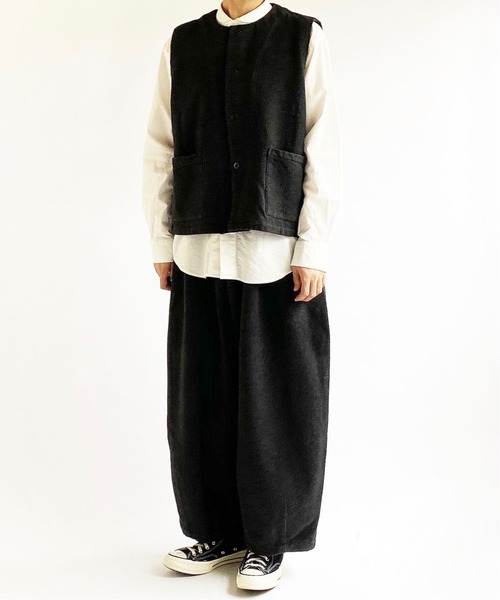 HARVESTY（ハーベスティ）の「HARVESTY/ハーベスティ MELTON CIRCUS PANTS（その他パンツ・レディース・チャコールグレー/キャメル・1/2/0）」の2枚目の写真