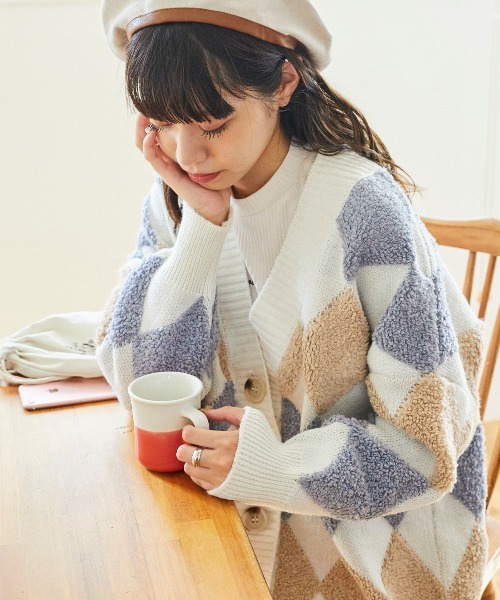 新作新品♥️【USAGI ONLINE限定】アーガイルチェックカーディガン USAGI ONLINE限定】アーガイルチェックカーディガン（カーディガン