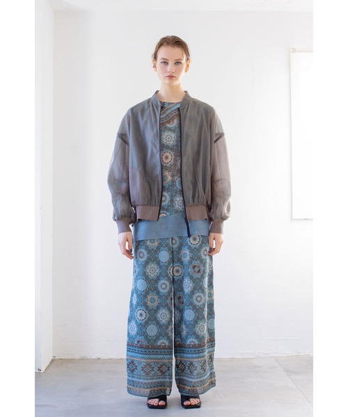 AULA AILA　シアーストライプブルゾン AULA AILA SHEER BLOUSON シアーブルゾン | Levre