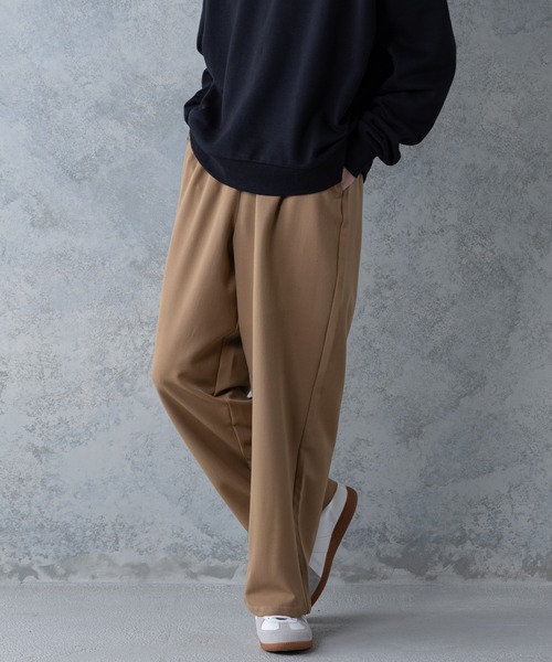 UNIIT(ユニット)の「【UNIIT】T/Rツイルワイドパンツ ワイドシルエット 無地 ウエスト紐仕様(その他パンツ・メンズ・ブラック/ベージュ/ブラウン・MEDIUM/LARGE)」の3枚目の写真