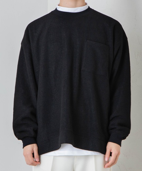 WEGO（ウィゴー）の「WEGO/モックネックアンサンブル 起毛プルオーバー（アンサンブル・メンズ・ブラック/カーキ/サックスブルー/ライトブラウン・MEDIUM/LARGE）」の6枚目の写真