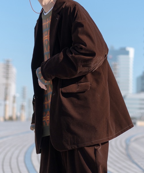 kutir（クティール）の「ベッチンルーズジャケット【セットアップ着用 