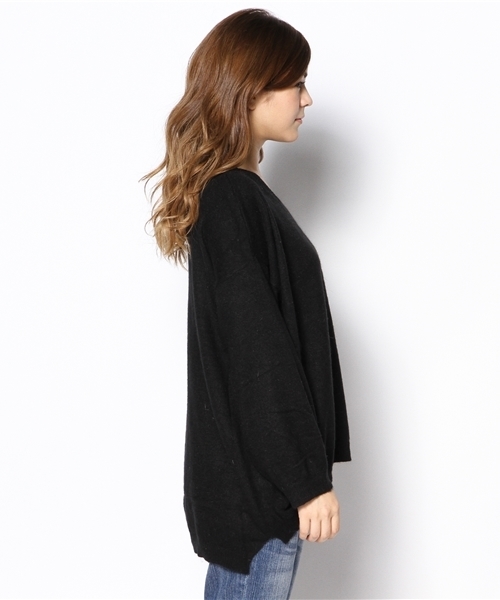 WHO'S WHO gallery（フーズフーギャラリー）の「【期間限定セール】【THE BIG SERIES】Angora V ネック（ニット/セーター・レディース・ピンク/パープル/チャコールグレー/ブラック・FREE）」の6枚目の写真