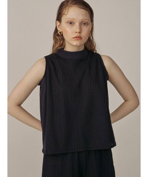 THE DAYZ TOKYO(ザデイズトーキョー)の「【THE DAYZ TOKYO】リブ切替レーストップス(Tシャツ/カットソー・レディース・オフホワイト/ブラック・FREE)」の1枚目の写真