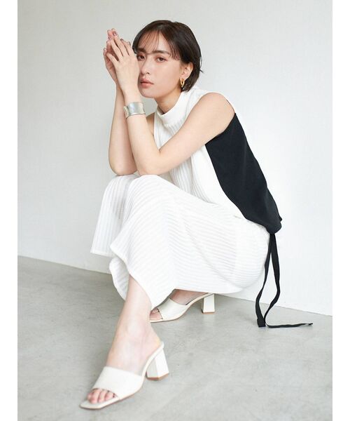 THE DAYZ TOKYO(ザデイズトーキョー)の「【THE DAYZ TOKYO】リブ切替レーストップス(Tシャツ/カットソー・レディース・オフホワイト/ブラック・FREE)」の7枚目の写真