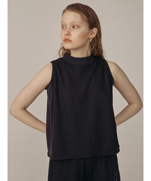 THE DAYZ TOKYO(ザデイズトーキョー)の「【THE DAYZ TOKYO】リブ切替レーストップス(Tシャツ/カットソー・レディース・オフホワイト/ブラック・FREE)」の5枚目の写真