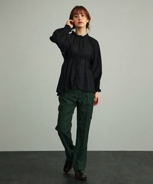 WRANGLER/ラングラー ランチャー 消えないセンタープレスカラースラックス フレアドレスパンツ ON/OFF対応 速乾梅雨にも◎