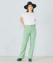 WRANGLER/ラングラー ランチャー 消えないセンタープレスカラースラックス フレアドレスパンツ ON/OFF対応 速乾梅雨にも◎