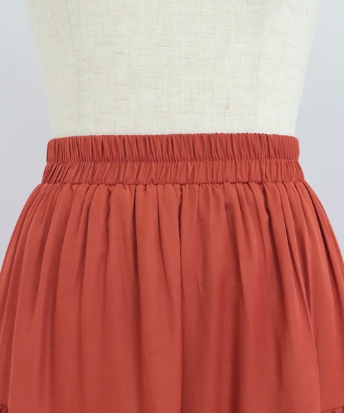 BLUEEAST（ブルーイースト）の「ティアードスカート（スカート・レディース・カーキ/オフホワイト/イエロー/レッド/ベージュ/ブラック/モカ/チャコールグレー・MEDIUM）」の17枚目の写真