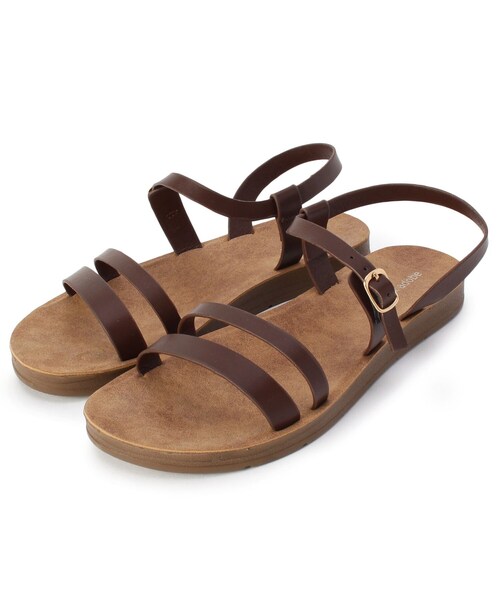 pink adobe（ピンクアドベ）の「◆【おでかけ相棒サンダル】アシンメトリーサンダル（サンダル・レディース・ダークブラウン/ブラック系/アイボリー系/グリーン系・35/45/25）」の12枚目の写真